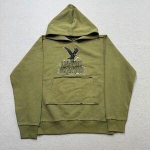 Winterland Classic Rock Hoodie Women's XL Olive Green Graphic Pullover Skater